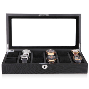 GC02-SP-12WZ MDF wood watch case box High quality 12 grids wood watch box