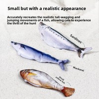 Jouet pour chat en peluche poisson sauteur électrique, réaliste, qui bouge automatiquement, pour chaton mignon, pour le divertissement autonome et le soulagement de l'ennui