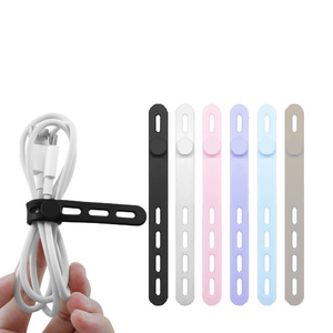 Organizador de Cables Ajustable de Silicona, Lazos Elásticos Reutilizables de Silicona de Colores, Correas de Sujeción de Silicona, Lazos de Silicona para Cables - Product Image 5