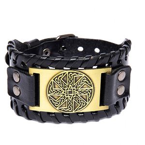 Nueva Pulsera Vikinga de Cuero con Nudo Celta y Amuleto Nórdico Medieval, Ajustable y Ancha, para Hombre y Mujer - Product Image 4