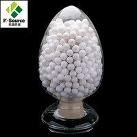 Granul Alumina Aktif Berbentuk Bulat, Bola Alumina Aktif Anti Pecah untuk Menara Pengering Udara