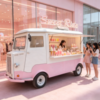 Food Truck Personnalisé avec Équipement à Glaces et Système de Réfrigération pour Entreprise Mobile de Desserts et Événements Extérieurs