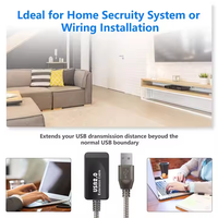 Kabel Data Repeater ekstender USB transmisi jarak jauh, kabel Data 5M 10M 15M 20M USB aktif untuk komputer