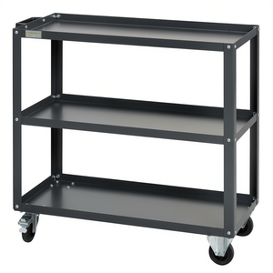 Fg 106 B <b>Tool</b> <b>Cart</b> 3 Shelf Metal Rolling Storage Utility <b>Cart</b> <b>For</b> Workshop Garage Use - Product Image 2