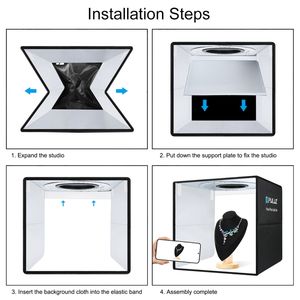 <span class=keywords><strong>Meilleur</strong></span> prix <span class=keywords><strong>Photo</strong></span> boîte à lumière PULUZ 40cm PU5043 Mini <span class=keywords><strong>Studio</strong></span> boîte Kit photographie tir boîte à lumière avec 6 arrière-plans de couleur - Product Image 5