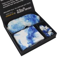 Coffret Cadeau de Luxe en Soie Personnalisé avec Logo Comprenant des Chouchous, une Taie d'Oreiller et un Masque de Sommeil, Ensemble Cadeau Taie d'Oreiller 100% Pure Soie de Mûrier