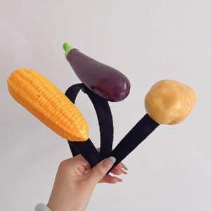 Diadema de frutas y verduras de dibujos animados, accesorios de fiesta para Cosplay de carnaval, diadema divertida para tomar fotos - Product Image 1
