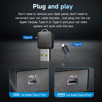 Adaptateur sans fil Android Auto 2-en-1 USB et Type-C pour voiture avec CarPlay filaire – Garantie 1 an