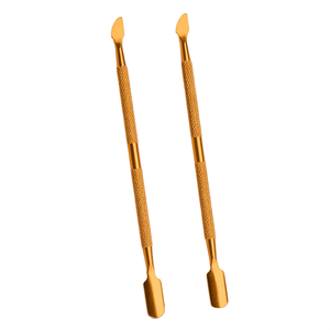 Ensemble d'outils pour pousse-cuticules en métal à double tête TEEJAY, réutilisable, instrument de manucure, couleur ORANGE - Product Image 1
