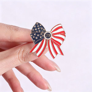 250e verjaardag VS emaille pinset patriotische ster Oom Sam en vlag broche voor decoratie op Onafhankelijkheidsdag - Product Image 2