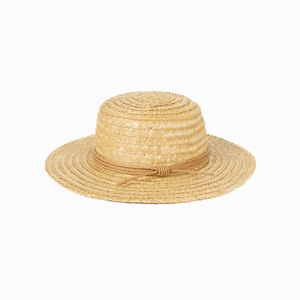 Cappello di Paglia con Tesa di 7 Cm Decorato con Corda Cerata, Cappello da Sole - Product Image 1