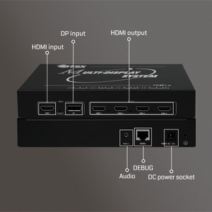 Penampil Multi layar 4K60 MxN, tampilan melalui paralel Multi layar 1 dalam 4 luar 2X2 1X4 Pixel-to-pixel Expander - Product Image 4