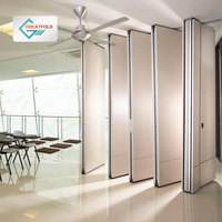 Aluminum Removable Partition Wall for Office Gym Modern Economical Operable Sliding Wall Foldable Movable Office Partition