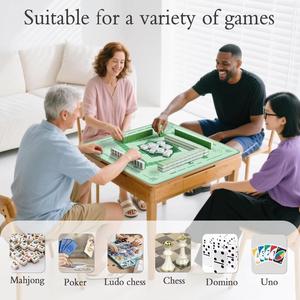 Tapis d'apprentissage de Mahjong américain de haute qualité, anti-bruit, avec sac de transport noir, pour table, antidérapant, bleu - Product Image 5