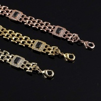 Collier de mode en gros pour femmes, collier en acier inoxydable pour hommes, or 14 carats
