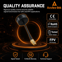 Antenne 1080 MHz pour transmission d'images et de données, routeur double bande, télécommande, antenne champignon gauche