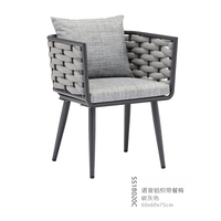 Extension Table à manger Ensembles de meubles Cadre en aluminium Plateau en céramique Plateau extensible avec chaises Ensemble Table d'extérieur