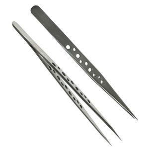 เครื่องมือซ่อมนาฬิกามืออาชีพสแตนเลสสตีลปากคีบโค้งตรงเครื่องมือซ่อมแซมรายละเอียดสำหรับเครื่องจักรกลควอตซ์ - Product Image 6