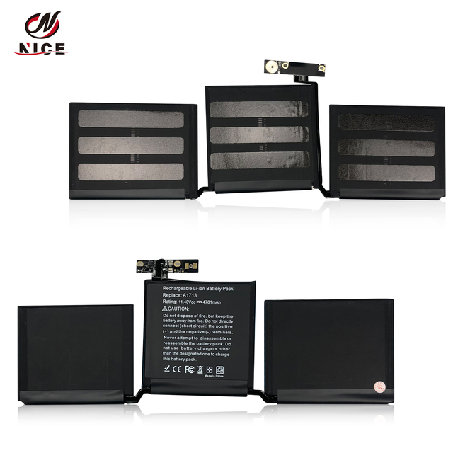 Factory Supply High Quality Replacement Brand New A1713 Laptop Battery for Apple Macbook Air 13'' 2016 2017 Year A1708