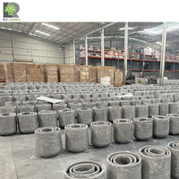 Ronglin Pot de plantes en ciment noir gris blanc de différentes tailles pour la décoration intérieure de la maison et du jardin
