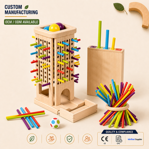 Juego de Torre de Bloques de Madera RIZON, Juguete Educativo Montessori para Desarrollar Habilidades Motoras Finas, para Niños de 3 a 6 Años, Venta al Por Mayor - Product Image 1