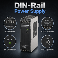 Alimentation électrique à découpage S8VK-S12024 120W DC24V 5A, sortie unique, haute efficacité industrielle, AC100-240V, rail DIN