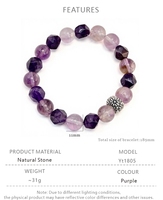 Bracelet en perles fait main 10/11 mm en quartz naturel, magnifique bracelet de protection des chakras en cristal, cadeau pour la Saint-Valentin