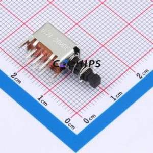 PN21SJNA03QE Pushbutton Switch Through hole Component (THT) Switch Double Pole Double Throw 200mA 30V Round Plunger - Product Image 1