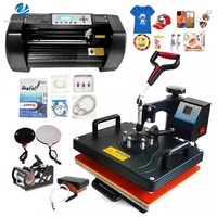 365mm snijplotter sublimatie 5-in-1 T-shirt heat press machine plotter-gesneden vinyl snijplotter machine
