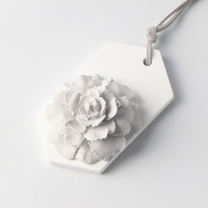 FinRu Stocked Hanging Wardrobe Car Air Freshener <strong>Ceramic</strong> Aroma Plaster Pendant Porcelain Flower Home Fragrance Oil <strong>Diffuser</strong> - Product Image 2