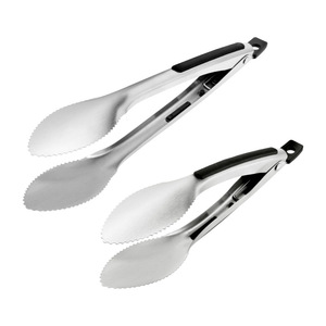 Plump Stainless Steel Food Tongs 9 12 Inch Heat Resistant Black BBQ Grill Clips - Product Image 3