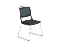 Chaise de bureau pliable en maille avec accoudoirs et roulettes, chaise d'invité portable pour salle de conférence