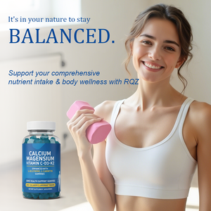 Calcium Magnesium <span class=keywords><strong>Vitamin</strong></span> C D3 K2 Gummibärchen <span class=keywords><strong>L</strong></span>-Glutamin <span class=keywords><strong>L</strong></span>-Carnitin 60 Stück Knochengesundheitsunterstützung für Frauen 2 Stück pro Portion OEM/ODM - Product Image 5