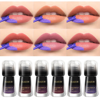 Rouge à lèvres liquide mat longue tenue et hydratant HUASURV, imperméable, avec couleur de base et formule peel-off