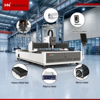 HN-3015E Macchina da Taglio Laser a Fibra 3000W 6000W 12000W, CNC Industriale Raffreddato ad Acqua per Taglio di Lamiere Metalliche Spesse