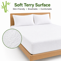 Drap-housse en tissu éponge de bambou rafraîchissant pour l'été, antistatique, lavable, résistant à la transpiration, pour usage domestique