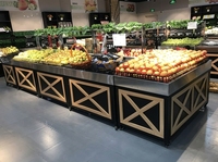 Klantspecifieke kleurstabiele supermarkt fruit- en groentepoedercoating metalen kantoorartikelenwinkel boetiek apotheek gondola schap