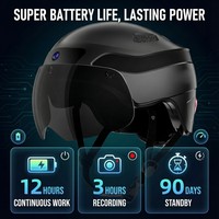 Casques intelligents avec caméra 1080P 60FPS, feu arrière gauche/droite, commande vocale, navigation, visière magnétique pour vélo/moto, vente en gros
