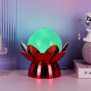 Lámpara Nocturna Creativa de Bola de Cristal LED 3D con Cambio de Color, Material de PC, Diseño Moderno, Funciona con Pilas AAA, Encantadora Nube de Loto - Product Image 5