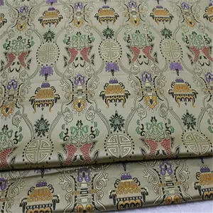 Classic Marketable Stable Cheap Price Brocade Fabric for Traditional Fan Christmas Gift