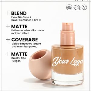 Crea Tu Propia Base de Maquillaje Líquida de Alta Calidad, de Marca Privada, Mate, Resistente al Agua, de Larga Duración y Fórmula Suave, OEM - Product Image 3