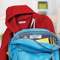 Kunden spezifische beschreibbare und druckbare Etiketten No-Iron-Kleidungs etiketten für wasch bare Namensschilder für Unter leg scheiben für Kindertag stätten in der Schule