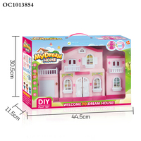 Vente en gros de maison de poupée d'assemblage My Lovely Villa Toy Cute Classic Dollhouse Diy Mini Miniature avec meubles à vendre bon marché