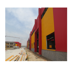 hermosa fachada moderna estructura de acero estructura metálica almacén prefabricado - Product Image 3