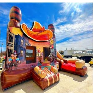 Castillo Inflable Vaquero del Oeste, Combo de Casa de Brinco con Tobogán con Temática del Oeste para Fiestas Infantiles - Product Image 5