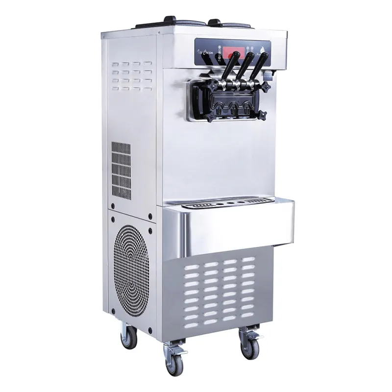 Machine de fabrication de crème glacée Machines à crème glacée automatique 3 saveurs Machine à crème glacée commerciale molle pour prix professionnel