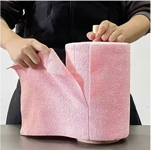 Reusable Cleaning Wipe Household <b>Kitchen</b> Cloth Microfiber Towel Rolls Dish Rags Wash <b>Paper</b> Towel Replacement 1 Roll of 20 Sheets - Product Image 1