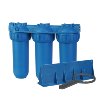 Système de filtration d'eau du robinet alcaline à 3 étages avec boîtier personnalisé de 10 pouces pour une utilisation domestique