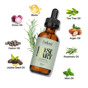 Özel etiket organik doğal saç büyüme yağı saç ve saç derisi biberiye özü yağı besler - Product Image 1