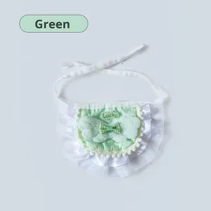 Bavoirs en dentelle pour animaux de compagnie de la série Forest Elf pour <span class=keywords><strong>chats</strong></span> et chiens, écharpe demi-cou, accessoires mignons en fibre de polyester <span class=keywords><strong>avec</strong></span> nœud et volants - Product Image 2